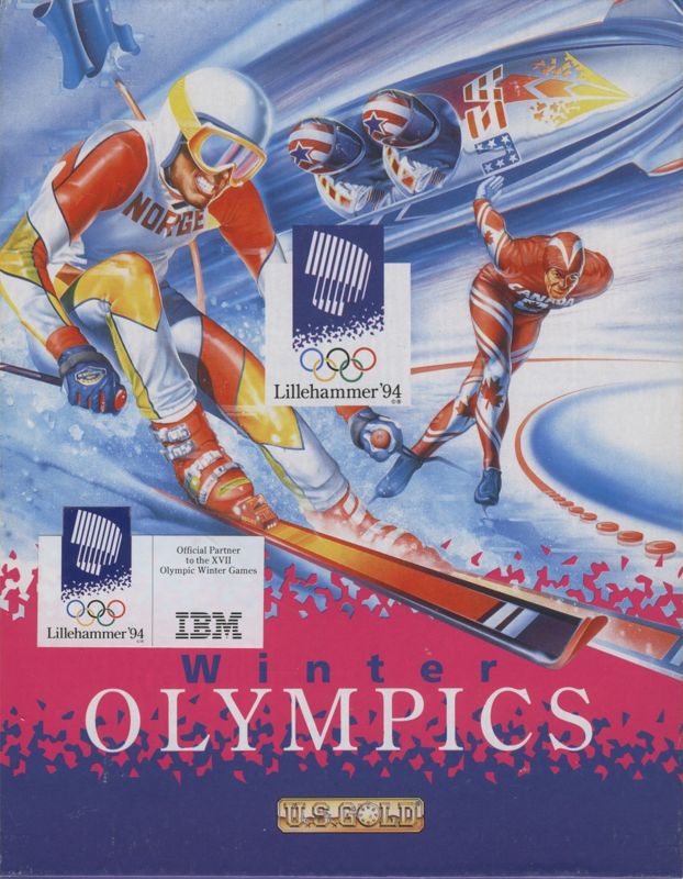 Winter Olympics box art for Sega Master System